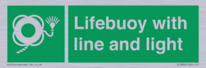 Lifebuoy with line and light